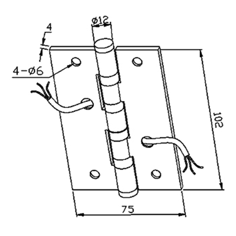 厂家批发过线合页设备走线合页 设备过线合页 穿线铰链