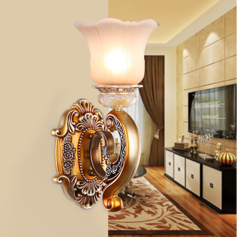 欧式壁灯 复古客厅电视墙壁灯 卧室餐厅走廊奢华大气壁灯