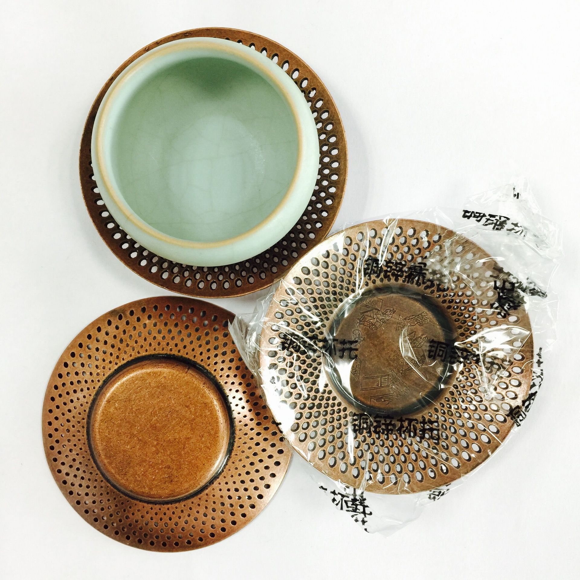专业厂家生产供应锌铜杯托茶具配件茶道用品茶碟茶托可定制