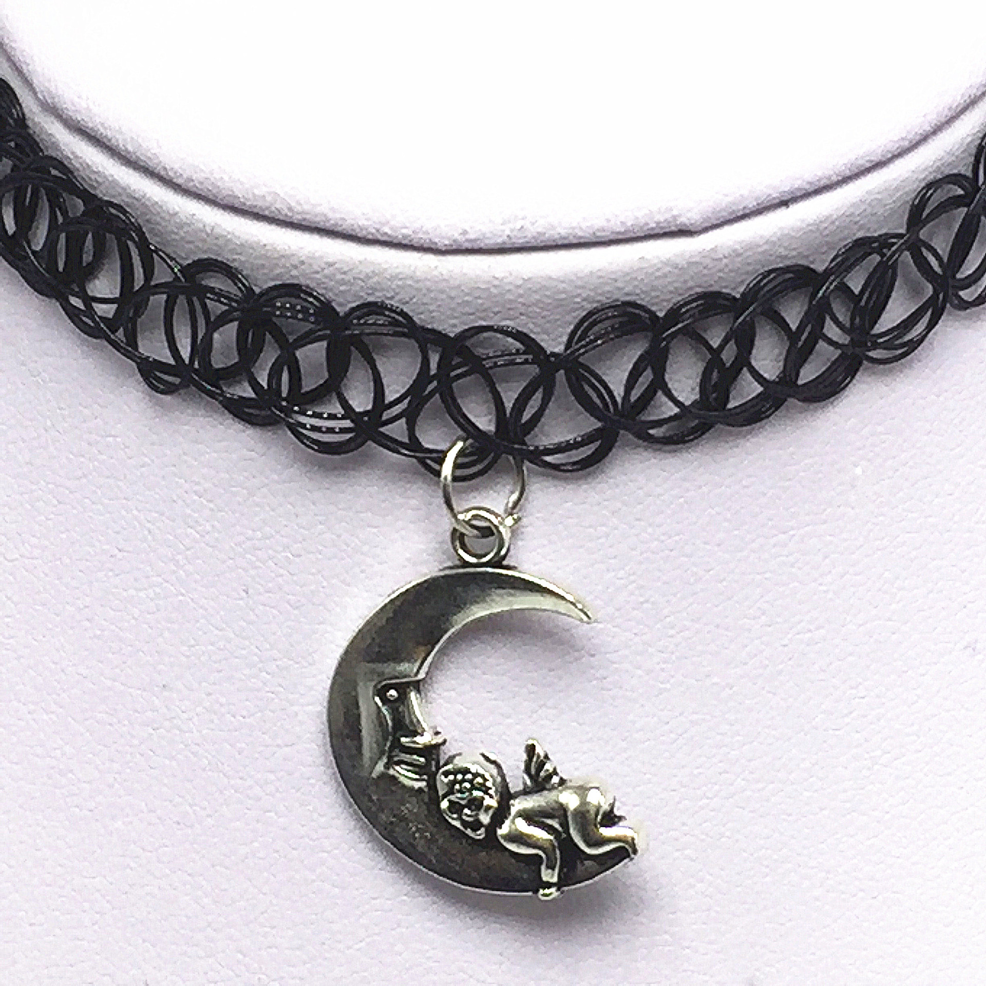 日本原宿复古弹性假纹身项链带配件短款项圈锁骨链 批发