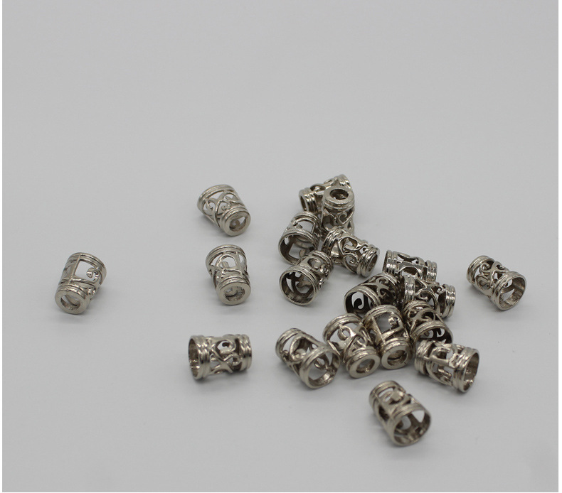 厂家批发金属吊钟绳扣 服装镂空圆柱绳钟 五金辅料现货吊粒