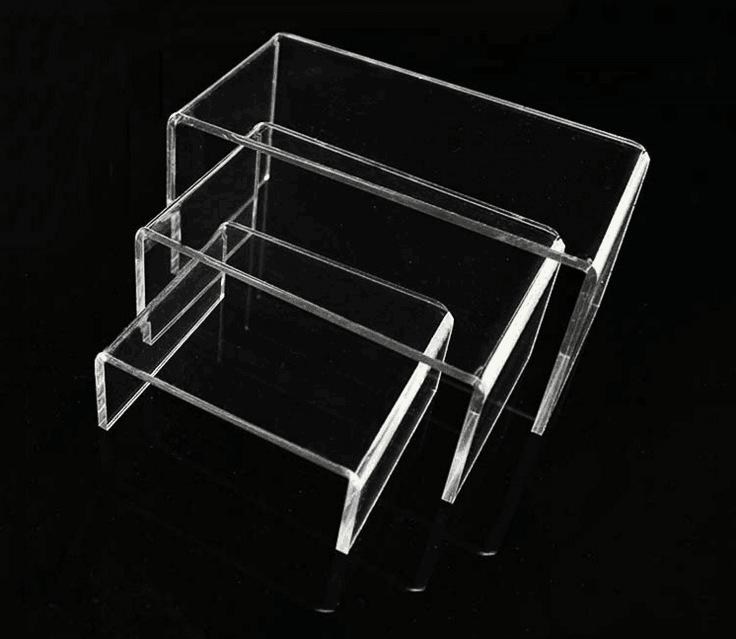 通用亚克力板展示架定 制透明展示鞋架 化妆品陈列展架有机玻璃