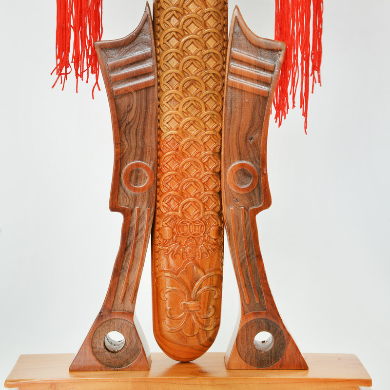 桃木立体雕刻 镇宅 优质桃木剑 金钱剑 手工桃木剑 铜钱剑