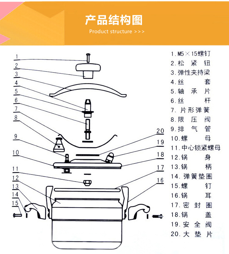 铝合金防爆压力锅 压盖式商用高压锅 酒店饭店餐厅燃气煲汤锅炖锅