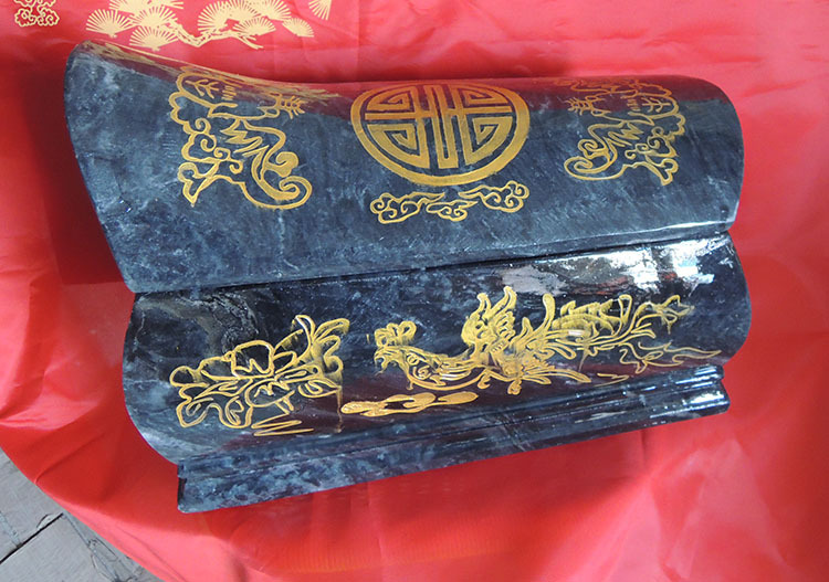 黑 大理石 龙凤 棺材 玉石 骨灰盒 殡葬 用品 玉器 工艺品 礼品
