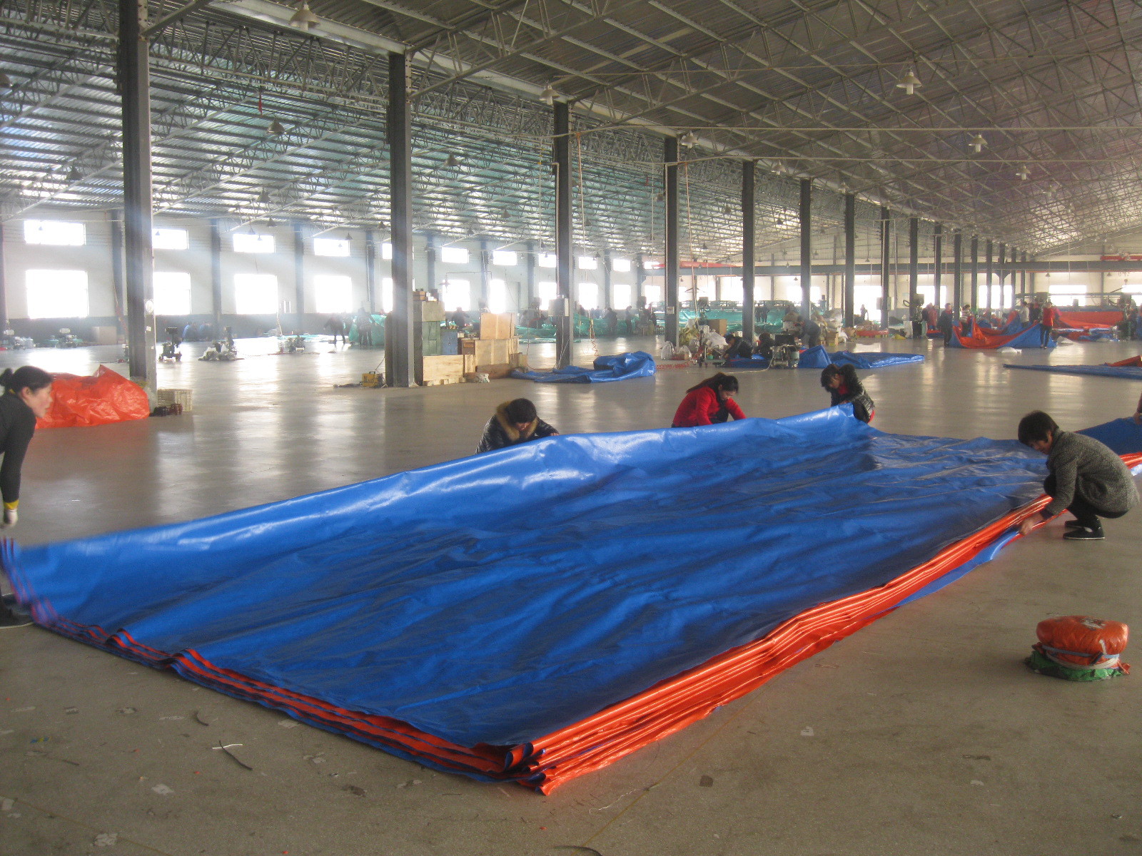 供应盛德牌pe蓬布180蓝桔 抗老化蓬布-其他塑料篷布