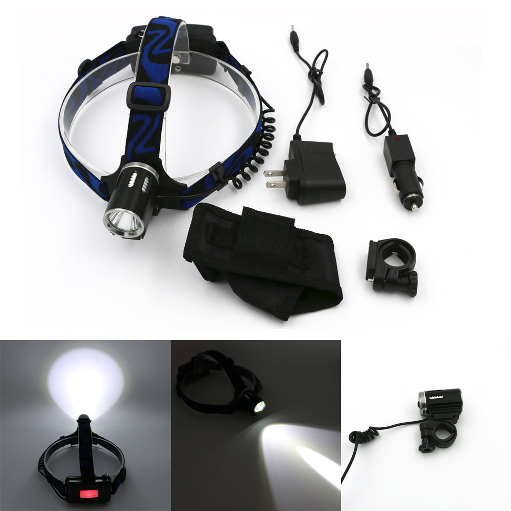 厂家直销户外运动 铝合金xpe 强光充电自行车头灯 防水照明采购价格