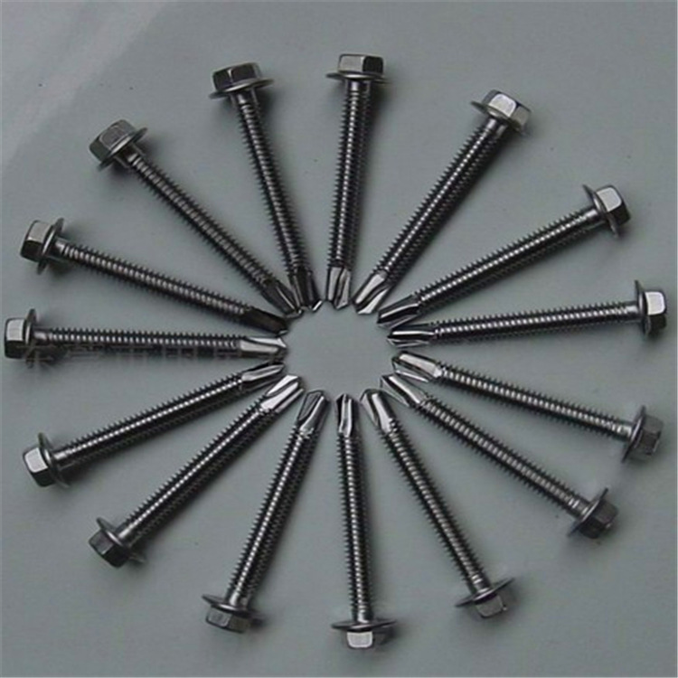 304不锈钢自攻自钻外六角钻尾燕尾螺丝钉螺钉m4.8(10#)屋顶窗户