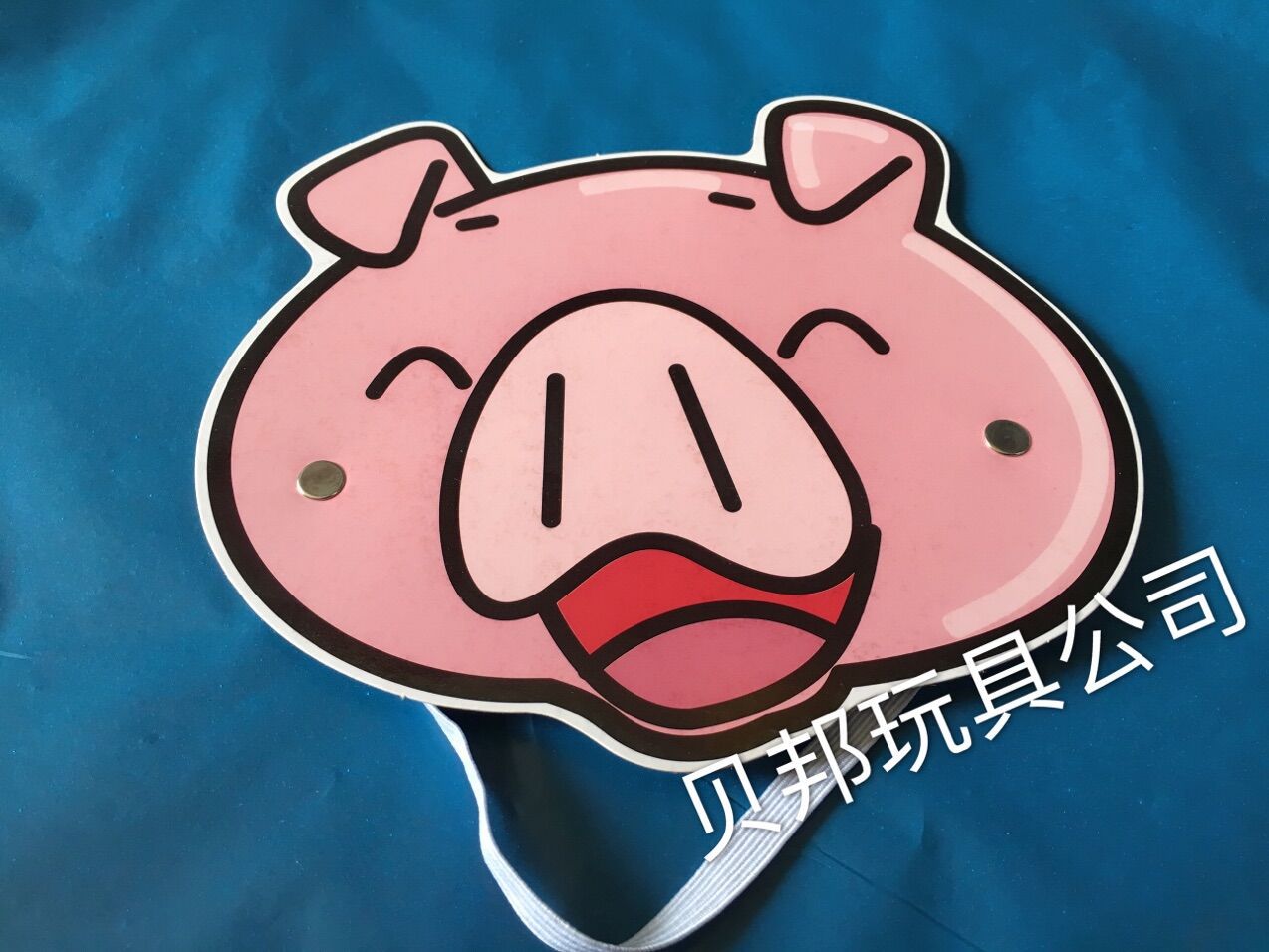 三只小猪盖房子 动物头饰幼儿园表演道具化妆舞会游戏面具可爱猪