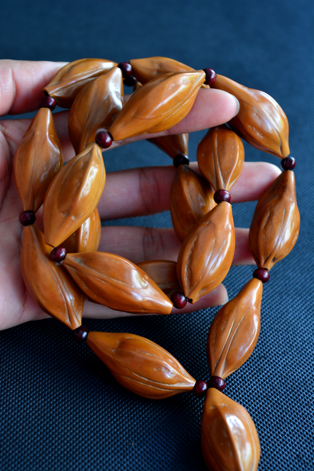 承宣核雕 纯手工橄榄核怪籽长串手串 橄榄胡工艺品 文玩把件批发