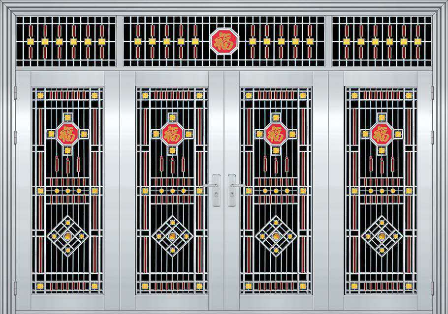 厂家直销 不锈钢门 304不锈钢四开大门