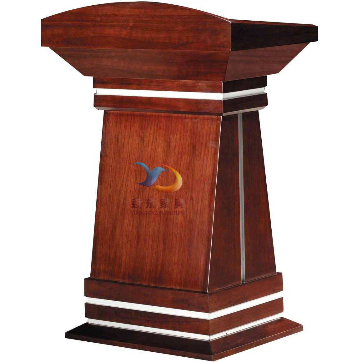 厂家直销实木漆面演讲台 简约酒店迎宾接待台 学校教师讲台可定制