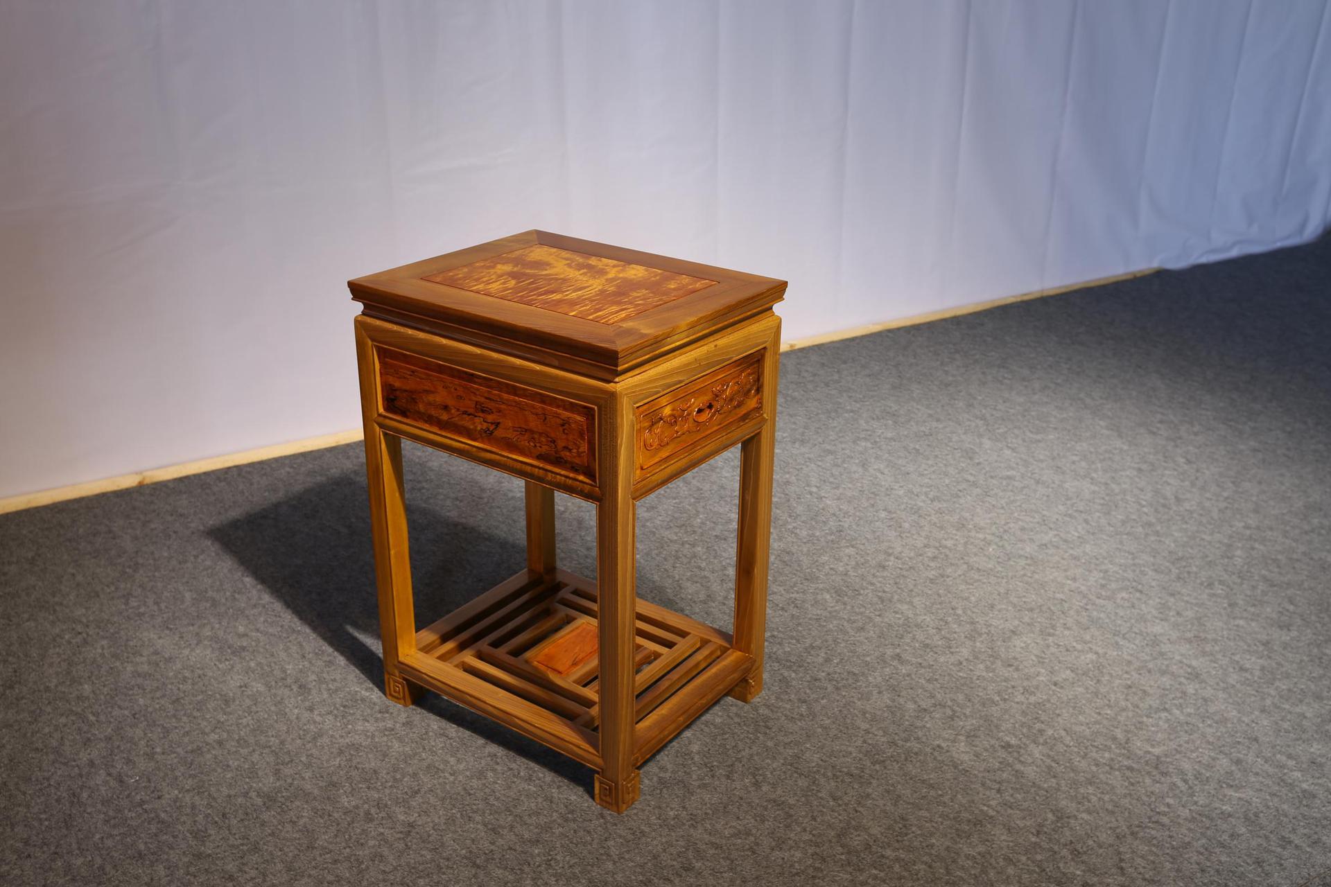 金丝楠云纹椅三件套-其他椅,凳,榻