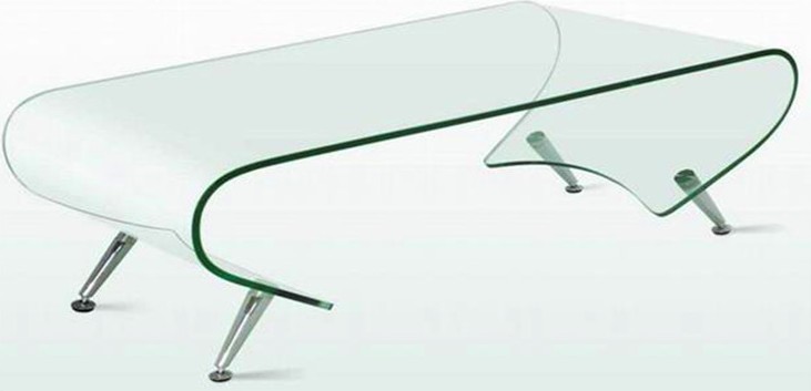 供应站 4mm90度弯型玻璃 定制加工弧形家具玻璃 热弯玻璃台子