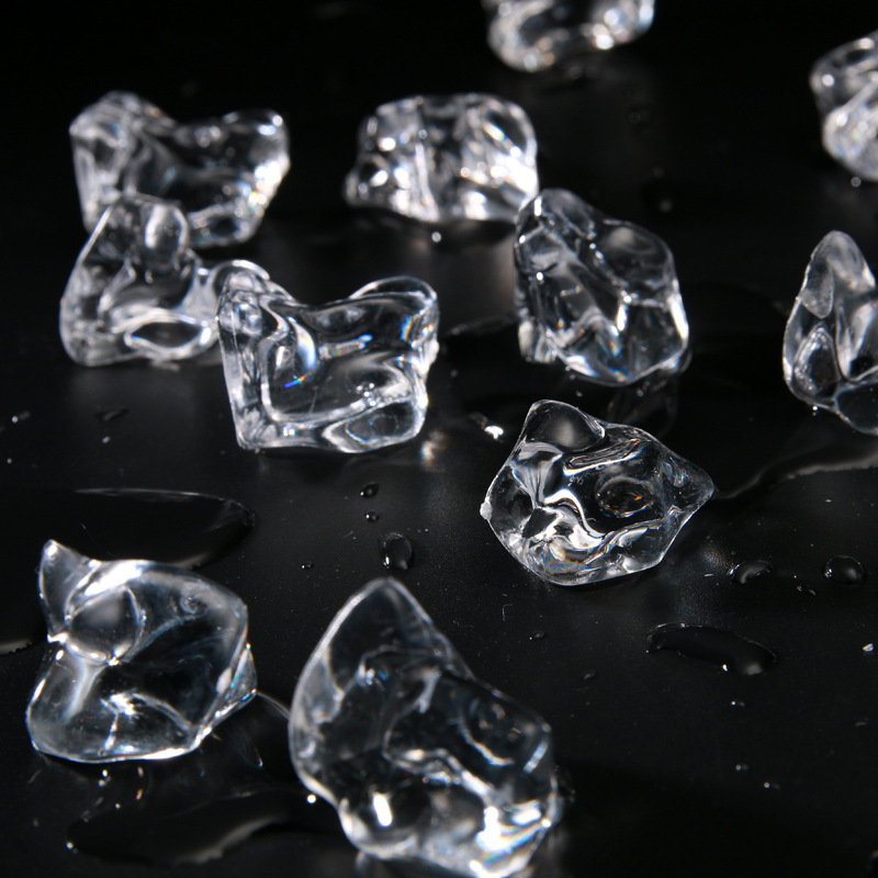 亚马逊热卖款不规则仿真冰块,假冰块  塑料透明迷你小冰块