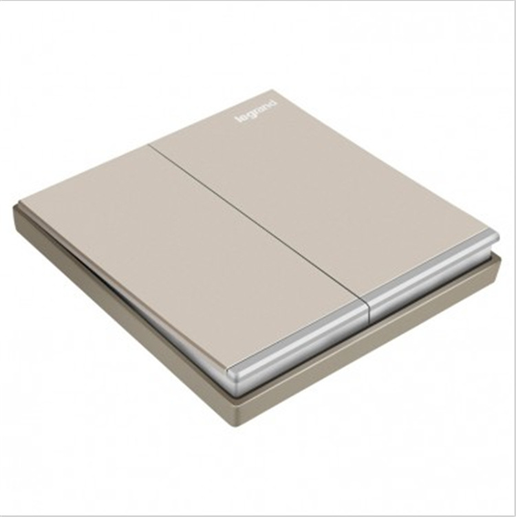 罗格朗开关插座二开双控开关米兰金色k83123cc2代理批发