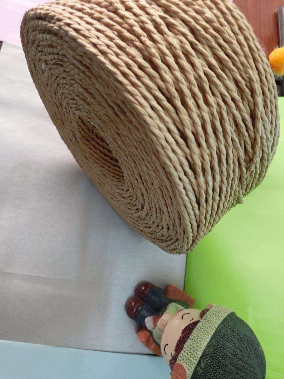 供应双股2mm牛皮原色环保纸绳 肉棕包装纸绳 拉力强水煮不烂