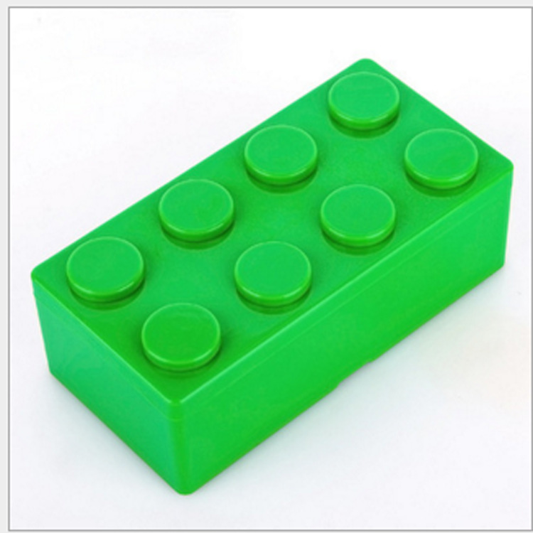 积木造型可叠加收纳盒 桌面塑料储物盒 办公文具收纳盒