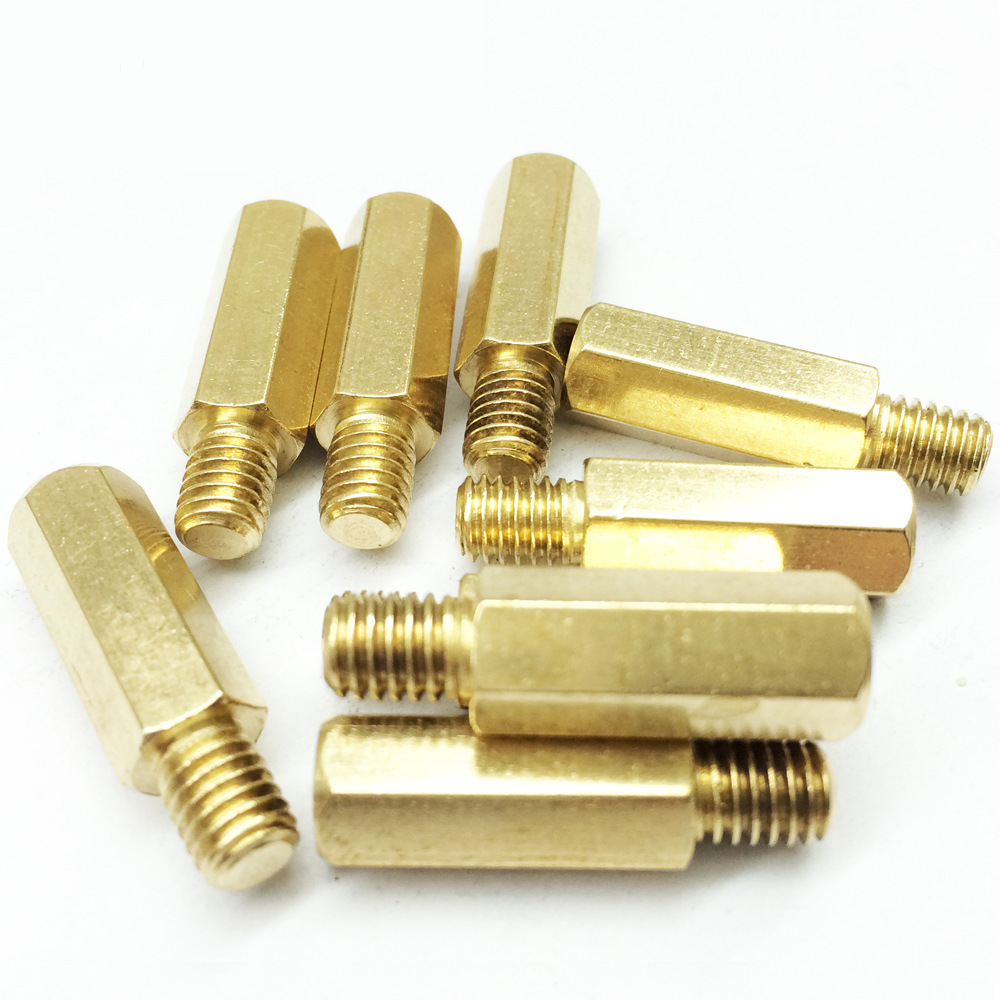 【m4铜柱系列】六角单头铜柱 阴阳铜柱