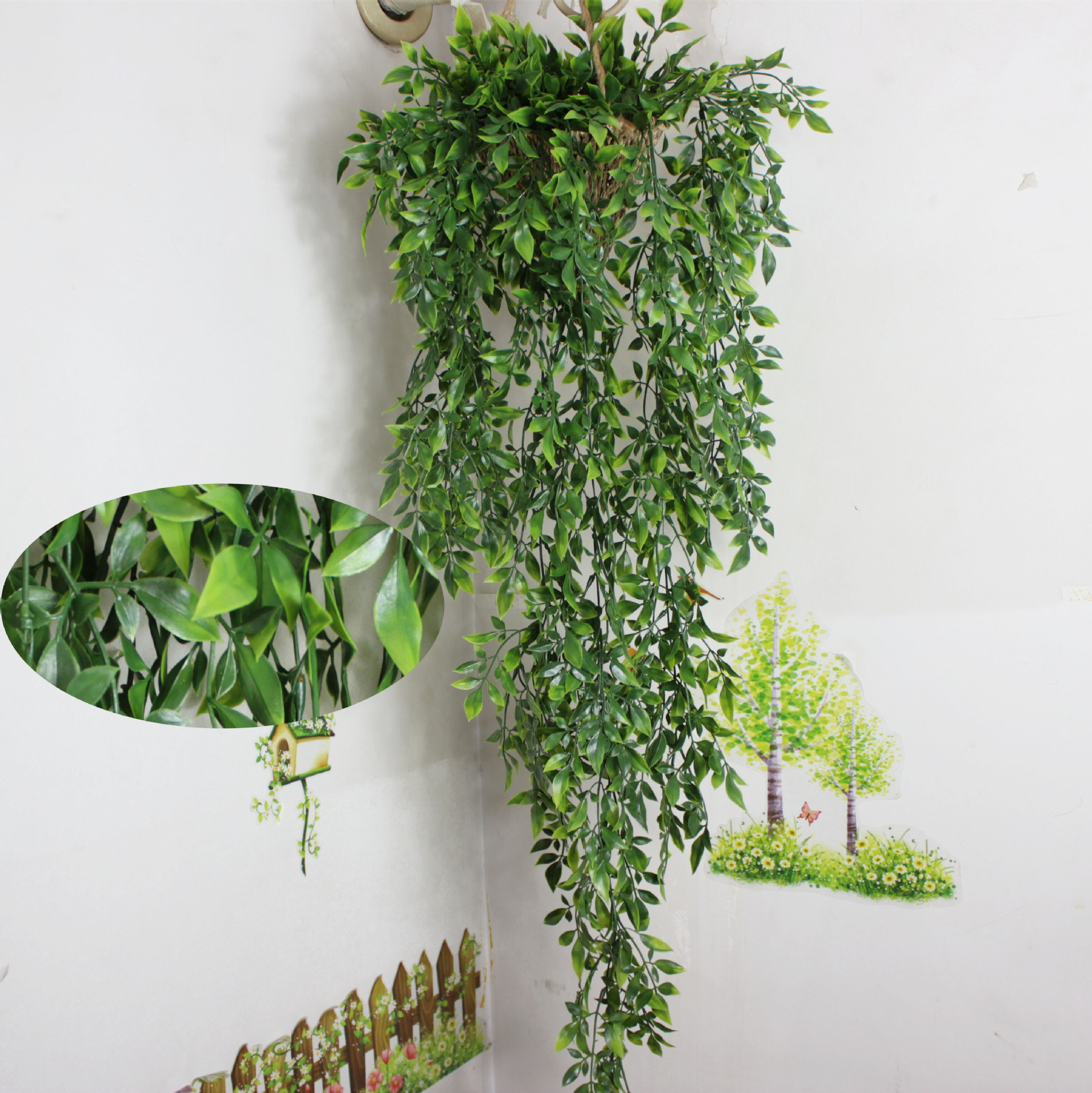 【富贵叶】仿真花藤 吊顶装饰藤条 空调管道室内假花藤蔓 壁挂藤