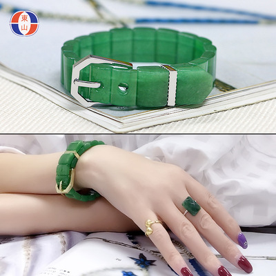 外贸原单饰品_天然巴西东陵玉针扣外贸原单饰品玉手排