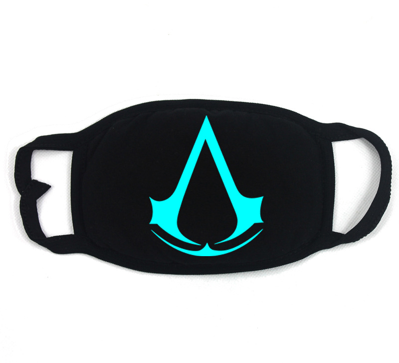 刺客信条夜光防尘口罩assassin's creed纯棉动漫三层面罩