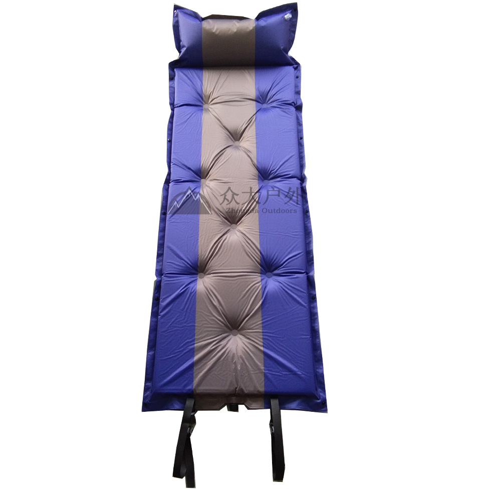 现做自动充气垫 5cm单人九点带枕可拼接自动充气床 车载旅游用品