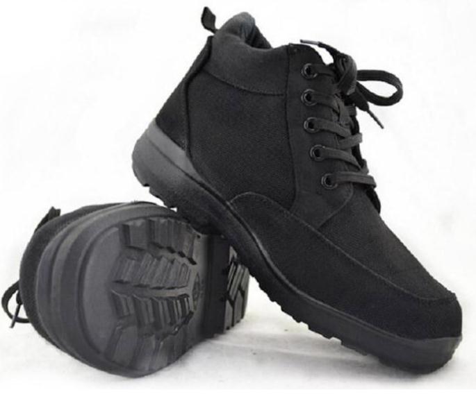 高帮帆布鞋男 耐磨防寒保暖黑色户外训练鞋 保安作训棉鞋批发