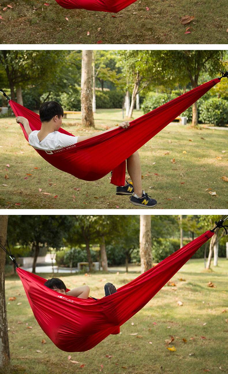 厂家直销室内秋千可来样定制外贸出口印刷210t尼丝纺吊床双人