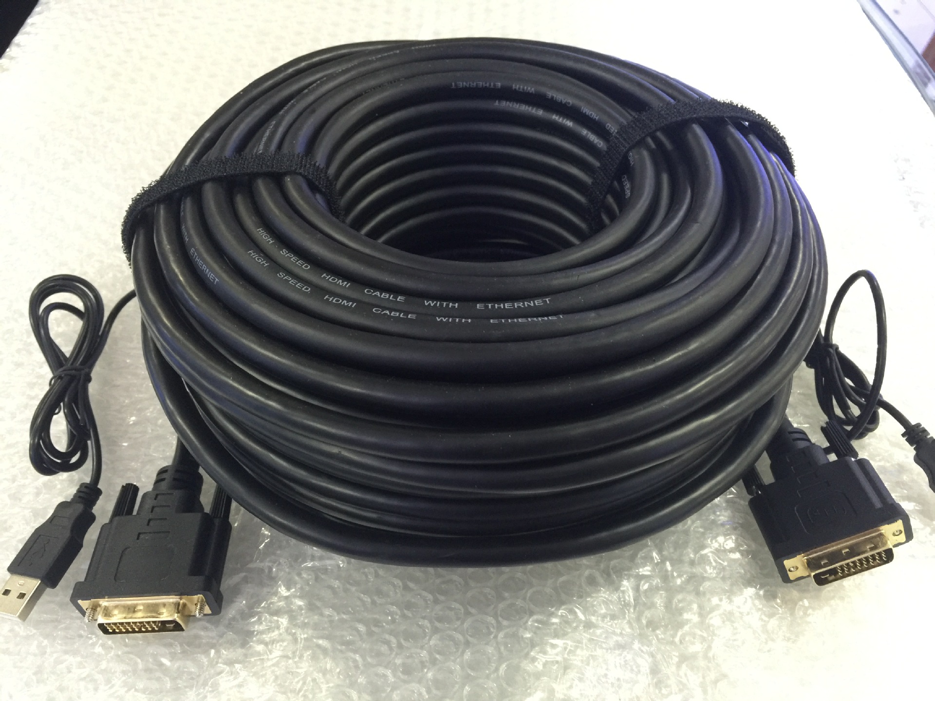 批发 纯铜25米dvi高清线1080p 3d高清信号线 带芯片 dvi cable