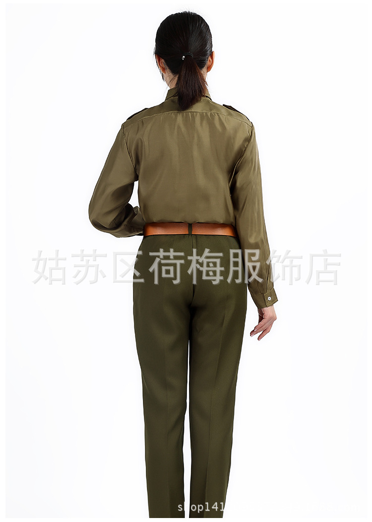批发国军女军官服装女特务美式衬衫军装影视舞台演出服装摄影