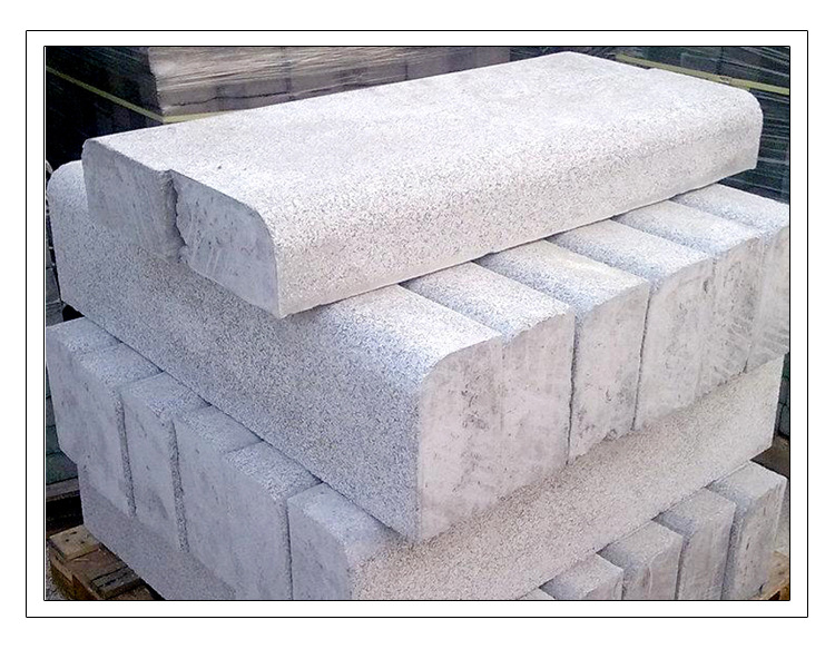 山东五莲灰倒角路沿石 优质灰色花岗岩倒角路沿石 优选宏昌石材厂