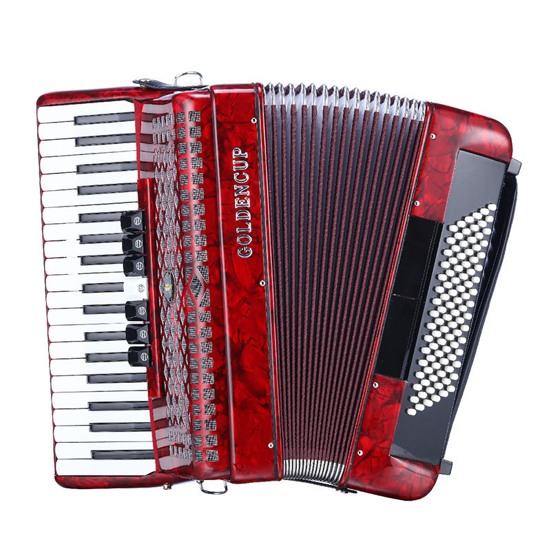 经销批发正品jh2017江阴金杯手风琴外观精美键盘光滑专业手风琴