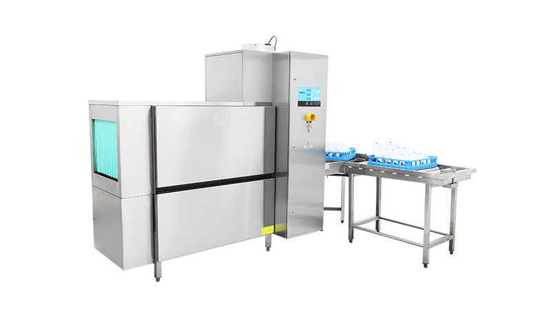 迈科k200c传送式蒸汽加热型洗碗机 德国meiko洗碗机200筐/小时