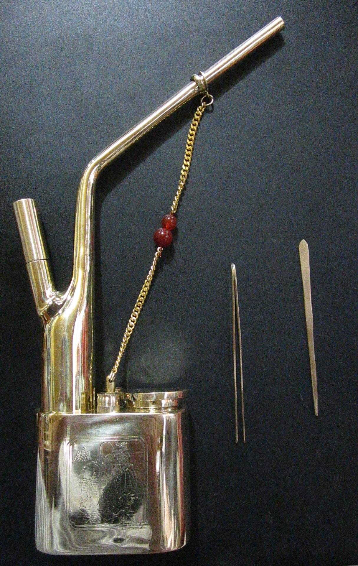 复古黄铜水烟壶水烟筒单用福寿礼品精品水烟袋 烟丝斗净重500克