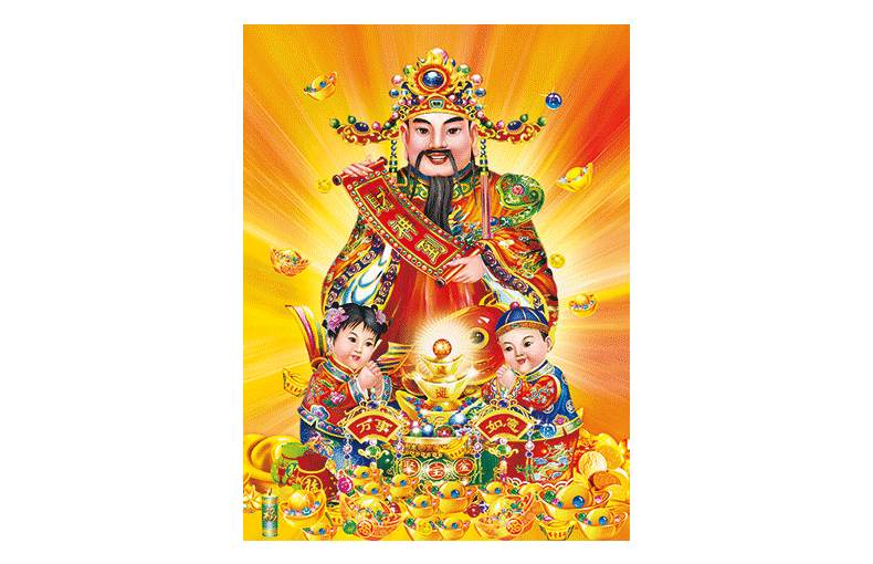 财神 三维立体画 3d立体画效果 适合家庭装饰画 立体印刷厂家直销