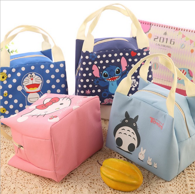 Korean Style Cute Cold Preservation Insulated Bag Picnic Bag Lunch Bag with Zipper Lunch Box Bag