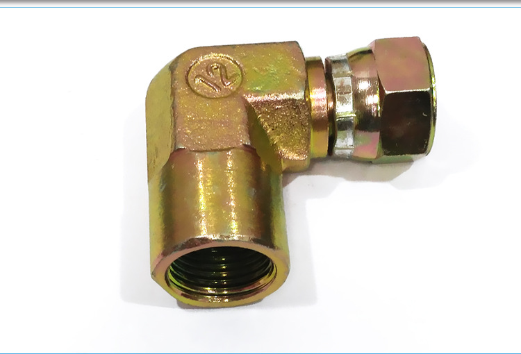 厂家直销 扣压式美制弯头 15mm液压弯头 钢制接头 液压类管件