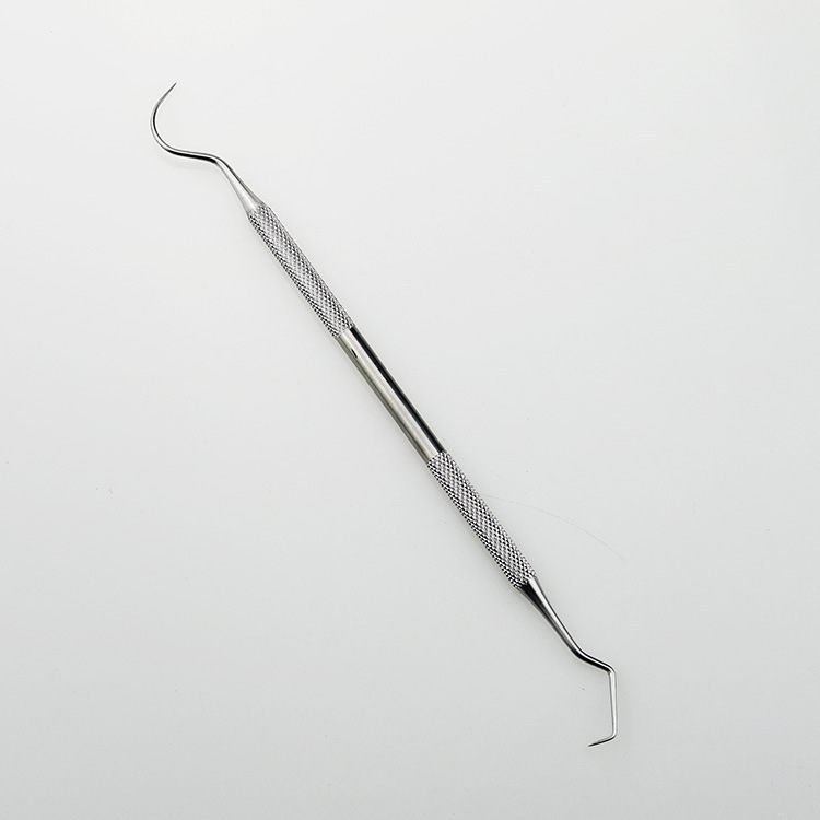 牙科不锈钢探针 双头钩针口腔护理清洁 齿科钩针牙医工具