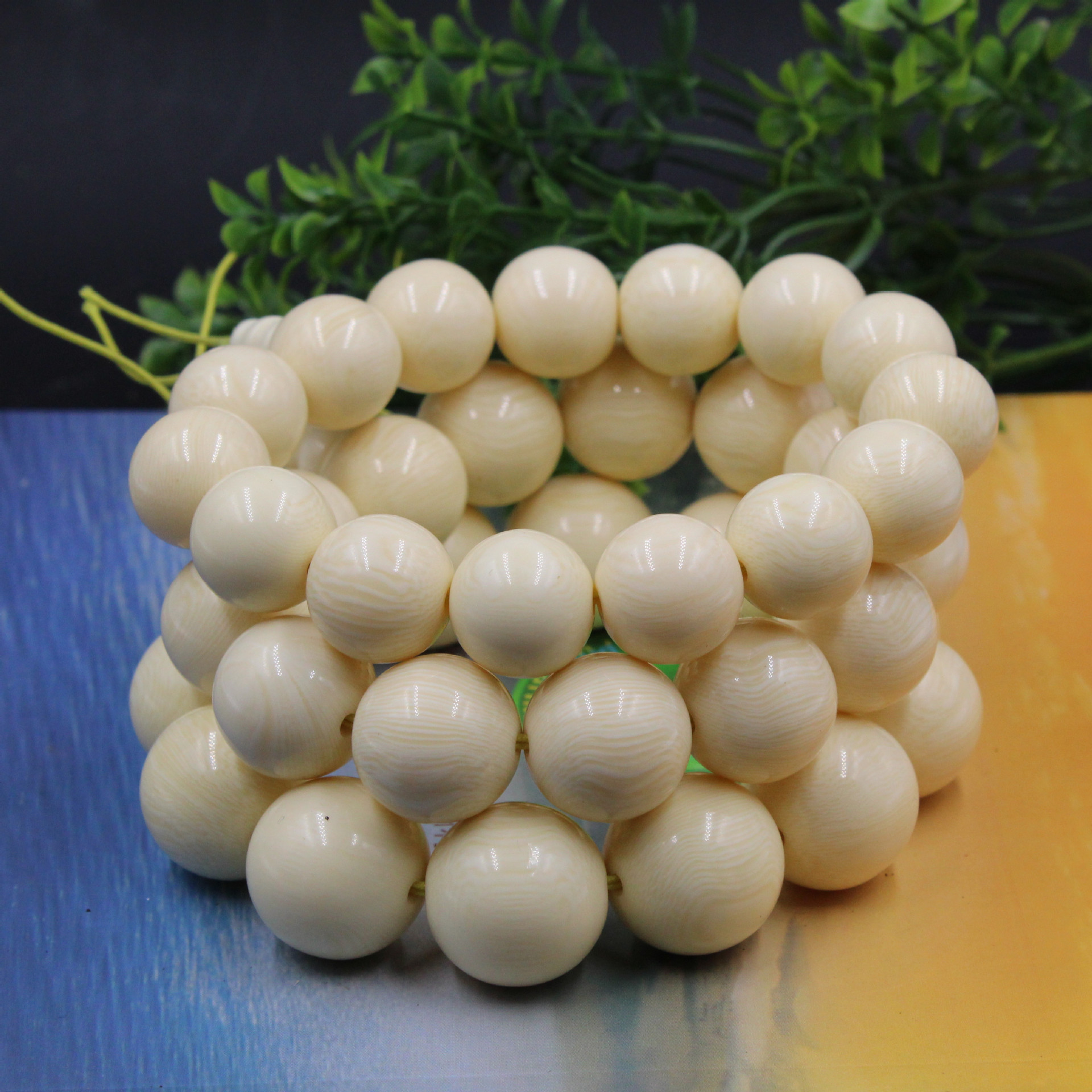 仿象牙佛珠手串 跑江湖地摊热销产品 会营赠送礼品
