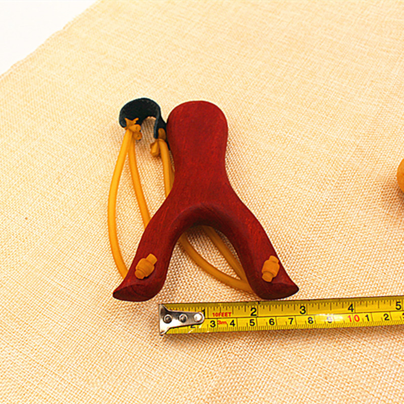 红榉木弹弓 红色漆榉木玩具弹弓 儿童玩具木质弹弓 童年的记忆