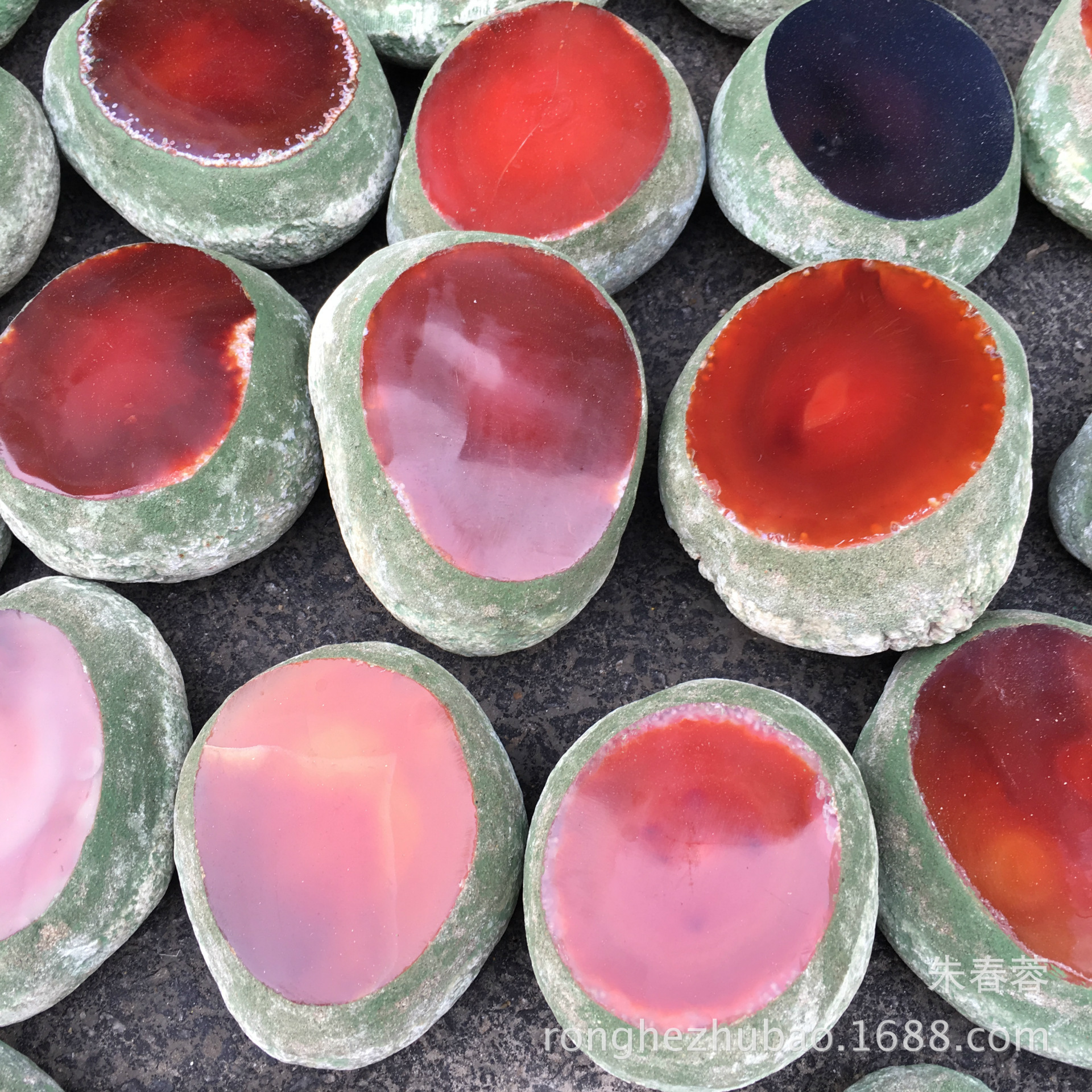 天然玛瑙原石切面工艺奇石观赏石玛瑙观赏石手玩