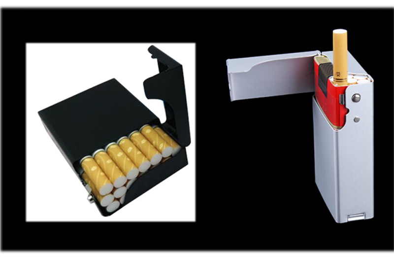 825福宝侧开自动铝制烟盒双开创意送礼软包20支装来福烟盒