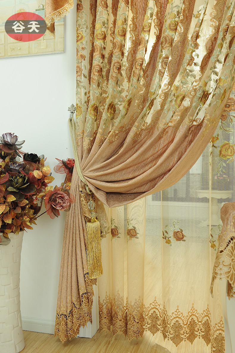 欧美法各式客厅高档帘头幔奢华窗帘成品雪尼尔布 厂家直销批发