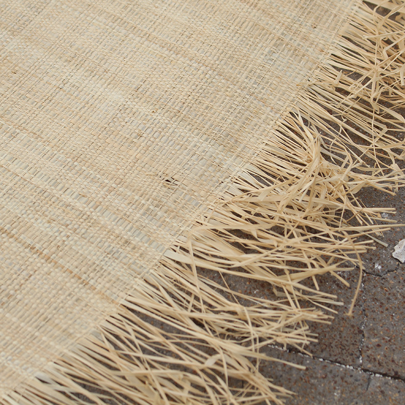 新品 普通拉菲草席席 装修装饰床席 草编凉席毛料 炕席草席吊顶