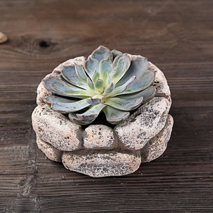 中国风多肉花盆 陶瓷花盆 手工拉胚陶瓷花盆 手绘素烧花盆 批发