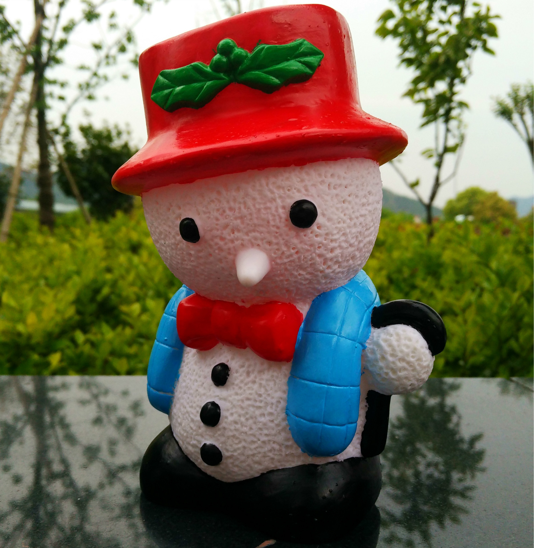 圣诞雪人儿童玩涂鸦水彩画 摔不坏非石膏娃娃白胚模具彩绘储钱罐