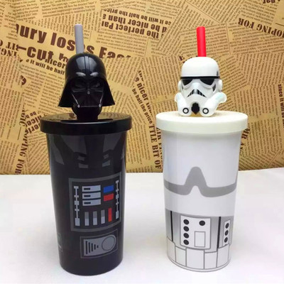star wars stormtrooper helmet mug星球大战饮料杯创意吸管杯