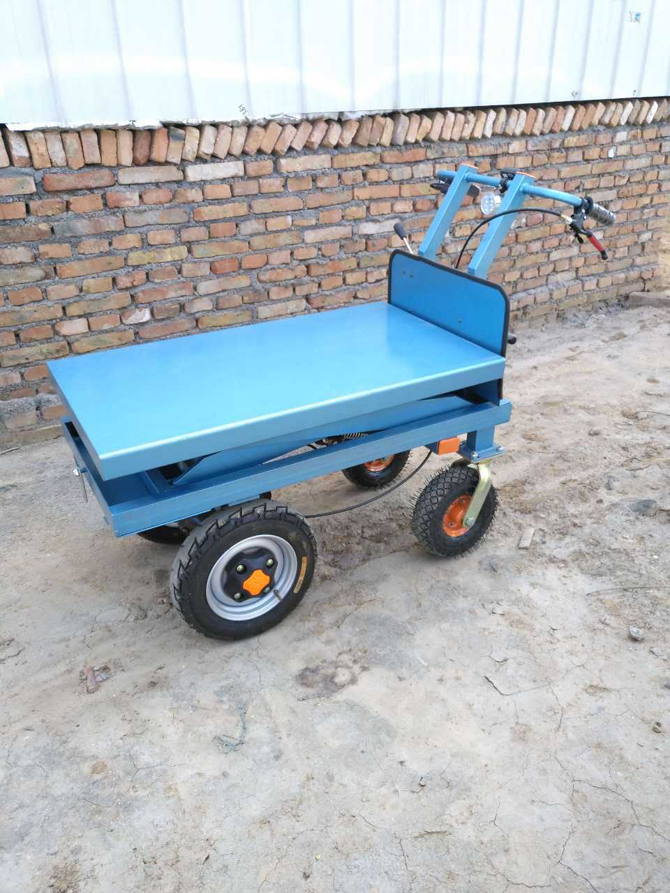 厂家直销 蔬菜大棚电动液压升降小推车 工地搬运车 尺寸可定做
