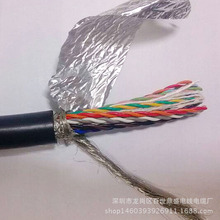 镀锡铜黑色32芯屏蔽线RVVP26AWG 多芯纯铜信号控制电缆软护套线